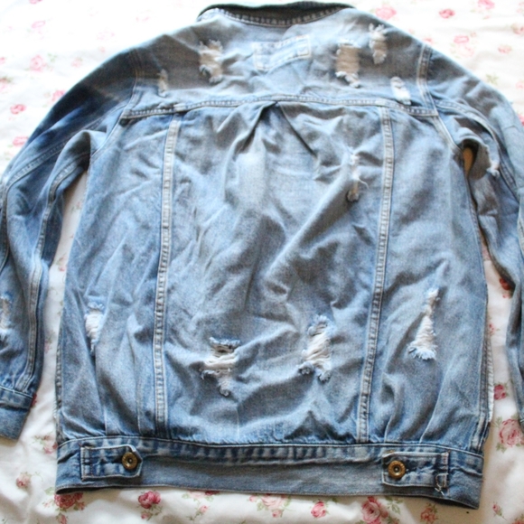 cute distressed jean jacket - Picture 2 of 4